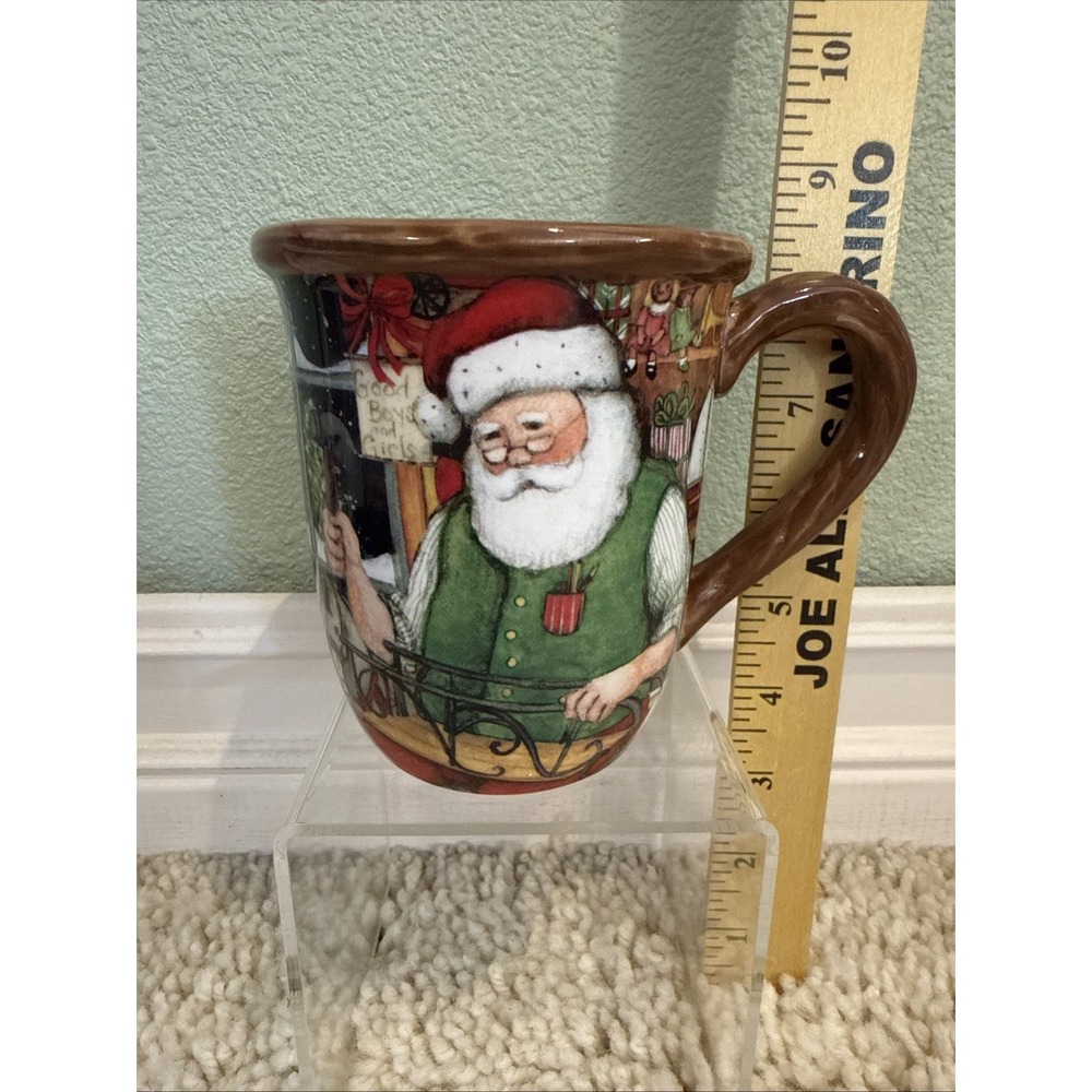 Santa's Workshop 16oz Coffee, Tea, mug  Susan Winget Certified International